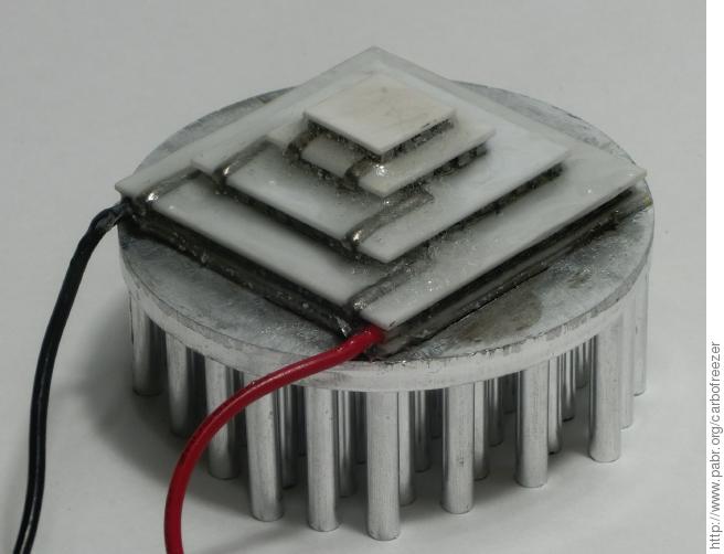 Four-stage module potted and mounted on heat sink